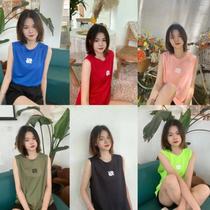 Mens and womens same fitness vest summer sports leisure running basketball quick-drying breathable round neck slim sleeveless waistcoat