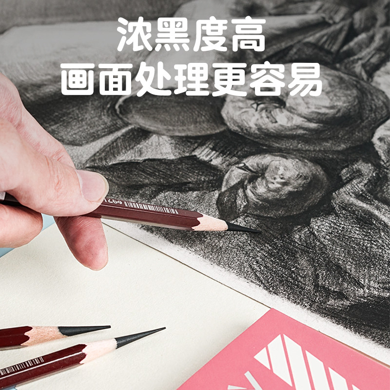 极系列速写炭笔:艺术生的必备神器,如何挑选软中硬炭笔套装?-炭笔-淘宝百科网