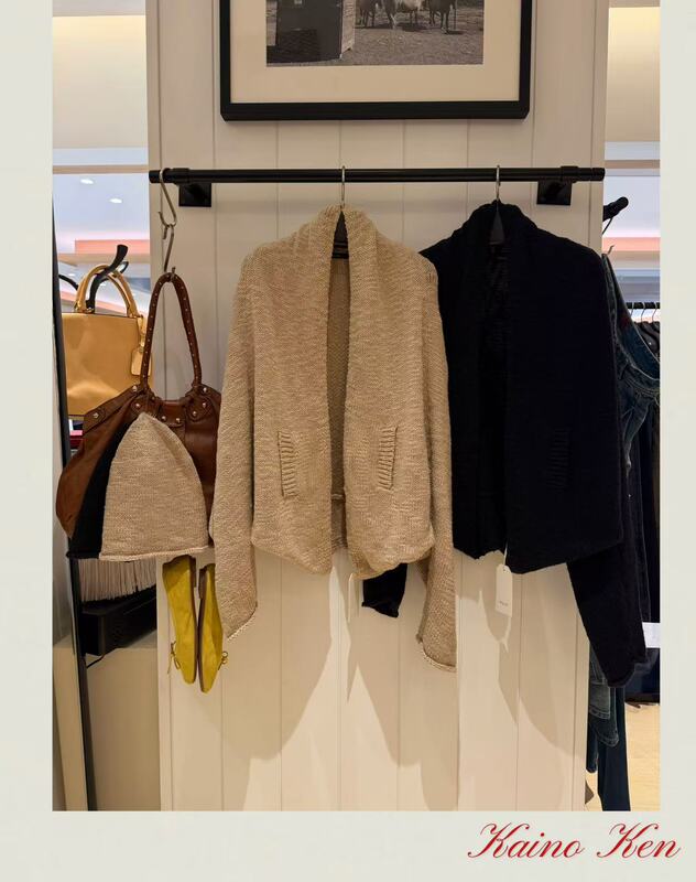 Kaino Ken Mason 2026 Autumn/Winter New Style Elegant Casual Silk Linen Sweater Cardigan Jacket for Women
