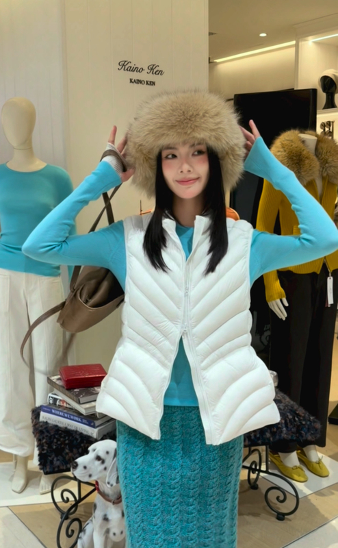 Kaino Ken Mason's 2026 Winter New 90 Goose down Jacket Vest for Women