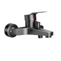 All-copper mixing valve hot and cold faucet shower head shower set bathroom bathtub mixing switch triple 3155