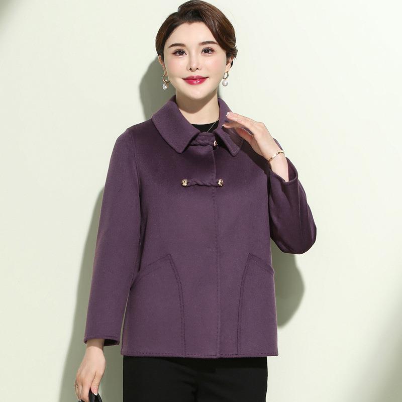 Mom's Short Woolen Double-Sided Coat 2025 New Stylish Top for Middle-Aged and Elderly Women Autumn and Winter Cashmere Coat Women's Clothing Mom's Short Woolen Double-Sided Coat 2025 New Stylish Top for Middle-Aged and Elderly Women Autumn and Winter Cashmere Coat Women's Clothing