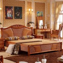 Indonesian rattan furniture real rattan bed rattan bed solid wood bed rattan bed double bed single bed real rattan 1 8 manufacturers