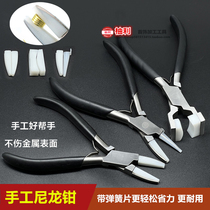 Nylon pliers flat nose pliers jewelry pliers DIY jewelry handmade pliers to hold wire pliers with spring nylon head pliers