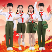 National Day Little Red Army performance costumes for educated youth nostalgic children and students sparkling red stars red song chorus costumes performance costumes