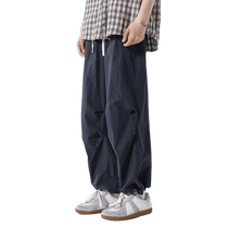 Retro pleated paratrooper pants for men autumn trendy brand loose outdoor quick-drying assault pants casual couple overalls trousers
