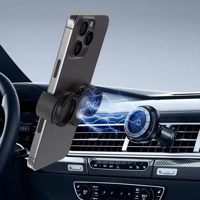 Double ring three-finger back clip mobile phone holder foldable rotating magic ring mobile phone ring lazy holder desktop buckle type