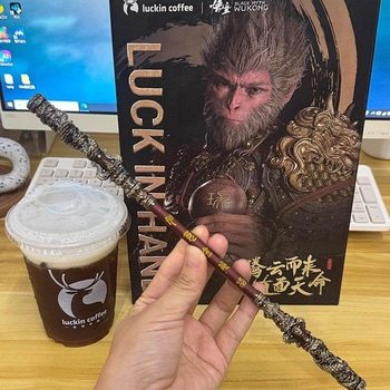 Black Myth: Wukong Ruyi Golden Cudgel Game Merchandise Mini Full Metal Craft Ornament Model Display Piece