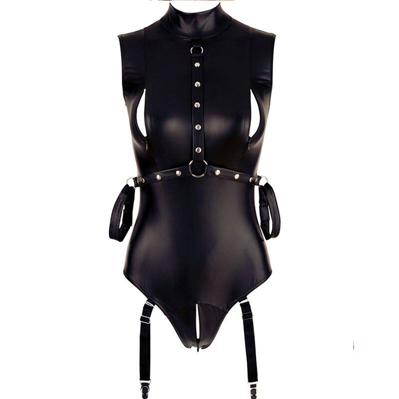 Боди/брюки sexy patent leather sleeveless jumpsuit 性感漆皮无袖连身衣女 OTHER