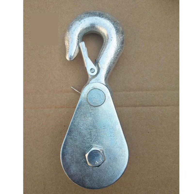 Pulley wire rope pulley miniature lifting pulley home fitness small hook fixed pulley bearing pulley 0 5 tons