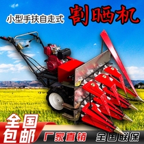 Multi-functional main self-walking and sunscreen hand-push type mountain corn paille blé mini diesel harvester