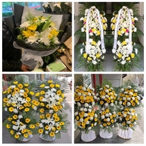 Brazil-China white matter bereavement funeral wreath funeral parlour Qingming Festival flowers Tongcheng Nanjiang Pyeongchangjiang River delivery sweep Tomb flowers