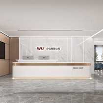 Company front desk stainless steel reception desk beauty salon clothing store cashier hotel lobby service desk paint bar