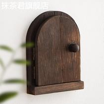 Solid wood switch protective cover wall sticker household socket decorative frame blocking protective cover anti-shock cover button box