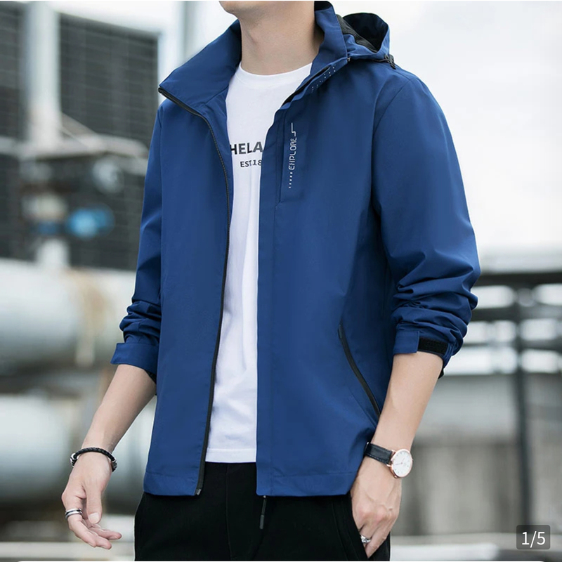 Click Rate Men's Clothing 2025 New Autumn Men's Windbreaker Jacket, Windproof, Waterproof, Stain-Resistant, Three-Proof Jacket