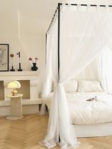 2024 New Palace Mosquito Net 1 8m Summer Household Bedroom 1 5m Bed Three Doors High-End Black Bracket