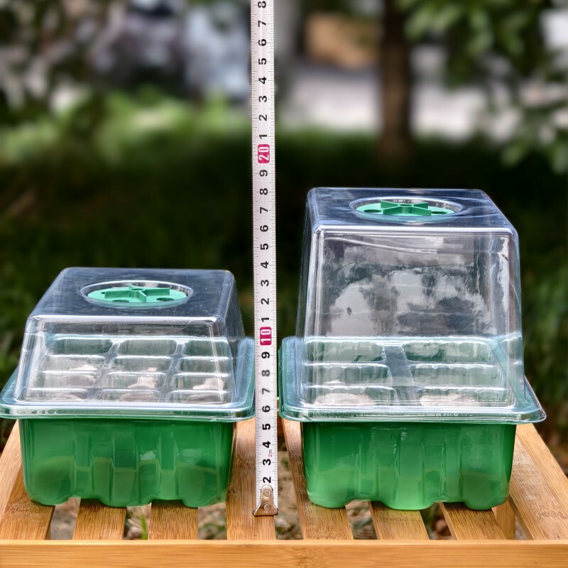 12-Hole Seedling Box for Growing Succulents, Light-Transmitting, Multi-Functional, Heat-Insulating and Moisture-Retaining Plant Tray for Sowing and Cutting