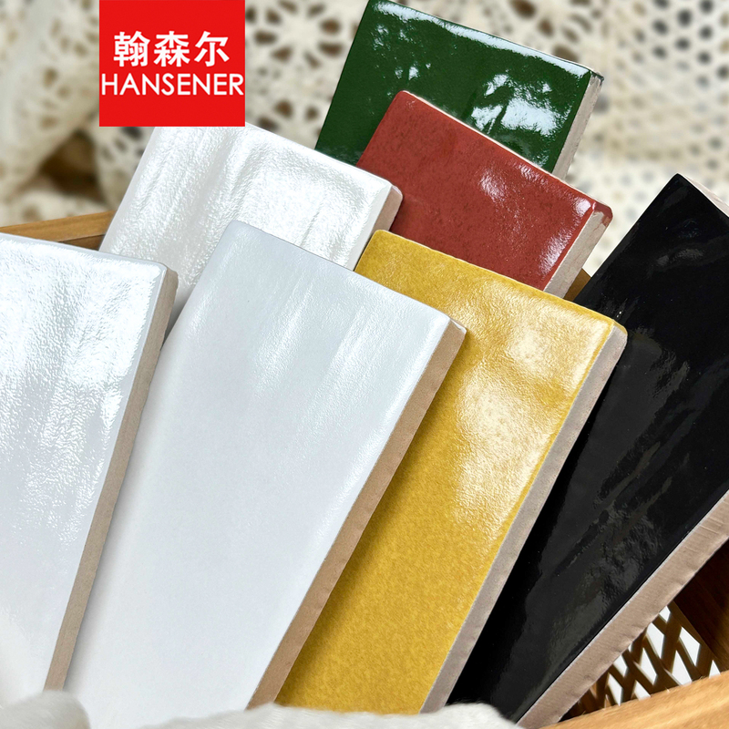 Hansener Pearl Glaze Small Strip Tiles 65X200 Milk White Beige Handmade Tiles Kitchen Balcony Bar Counter Bathroom Wall Tiles
