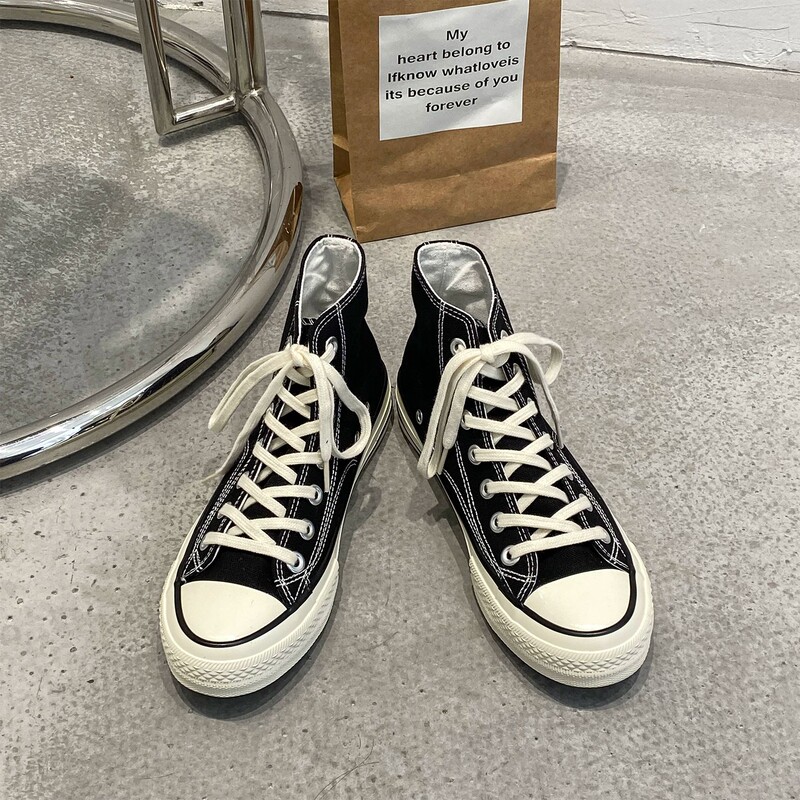 Allstar/Converse Black High-Top Canvas Shoes Versatile Shoes for Women 2026 New Retro Summer Ins Trend