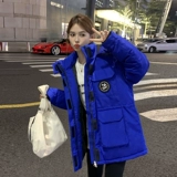 Пуховик, короткая куртка, джинсы с начесом для школьников, коллекция 2022, в американском стиле