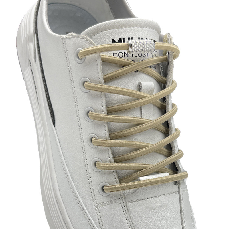 Elastic No-Tie Shoelaces for Men and Women, Black and White, with Buckle Fastener Elastic No-Tie Shoelaces for Men and Women, Black and White, with Buckle Fastener