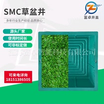 SMC composite resin square grass basin manhole cover with grass planting composite invisible manhole cover green round grass basin manhole cover