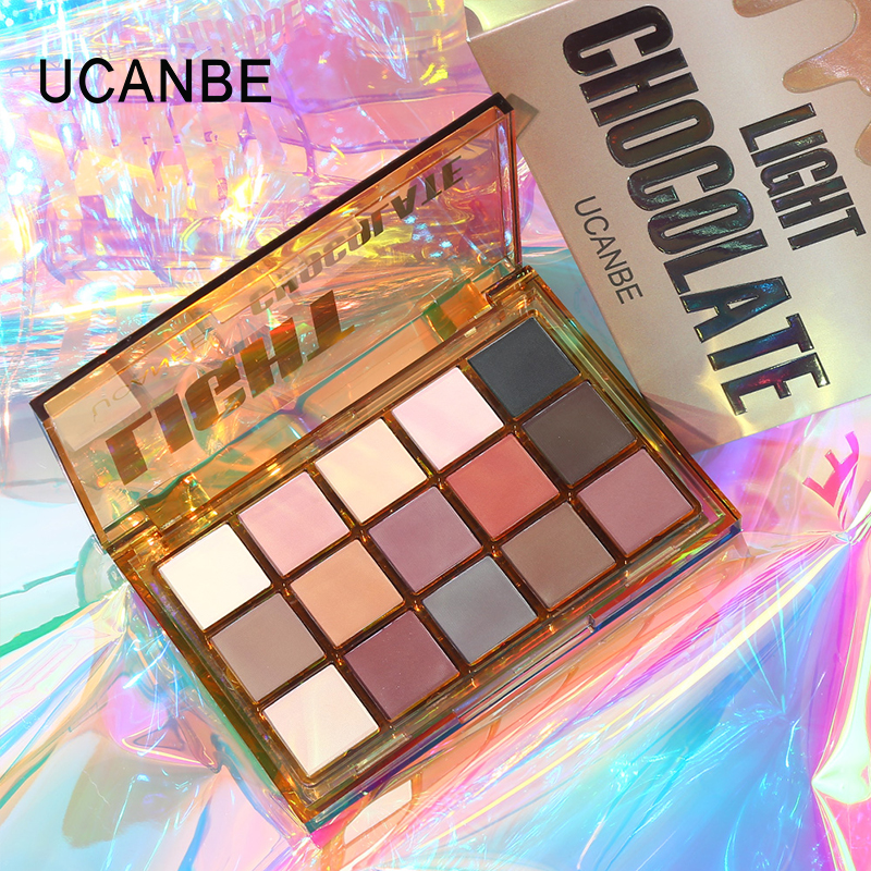 15-color cheese cocoa eyeshadow palette full matte earth tone chocolate milk tea brown swelling daily nude makeup