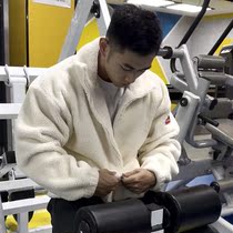 GTApparel New Lamb Velvet Thickening Accelerated Lift-collar Embroidery Standard Sports Zipper Cover