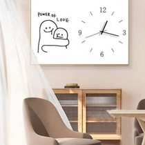 Meter box decorative painting clock distribution box blocking hanging painting three potatoes punch-free weak box clock switch painting