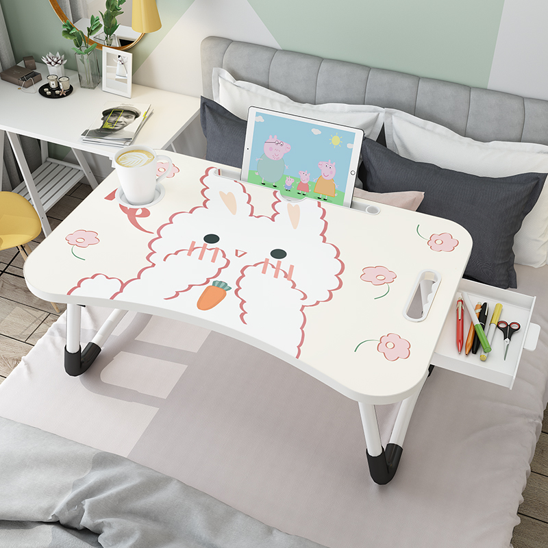 Bed Small Table Bedroom Folding Desk Student Net Class Computer Desk Dorm Room Simple Learning Table Home mobile-Taobao