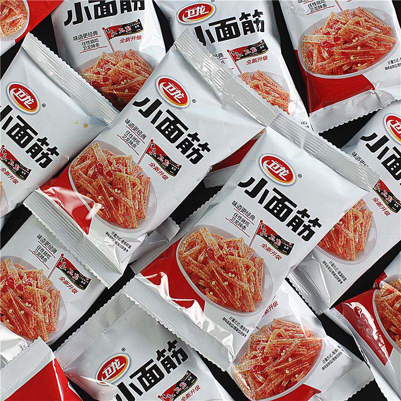 Weilong spicy small noodle snack when spicy snack is red blast small snack 8090 nostalgic