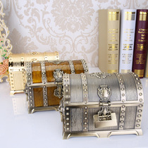 Classic box metal extra large lockable double-layer European princess palace jewelry storage box retro jewelry box