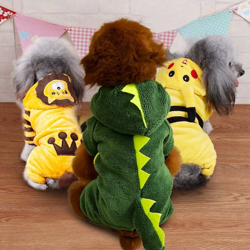 Одежда для любимой собаки динозавры превращаются в четырех -футовую одежду Тедди Бибелфа Фа Д -Да, маленькие щенки для домашних кошек Одежда осенью и зимой