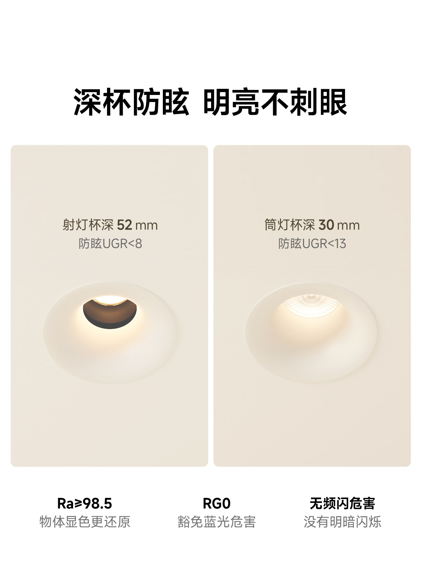 Jiandun Multi-Color Eye-Protection Downlight, Medieval Song-Style Aesthetic Latex Paint, Living Room Purui Spotlight, Embedded 75mm Anti-Glare