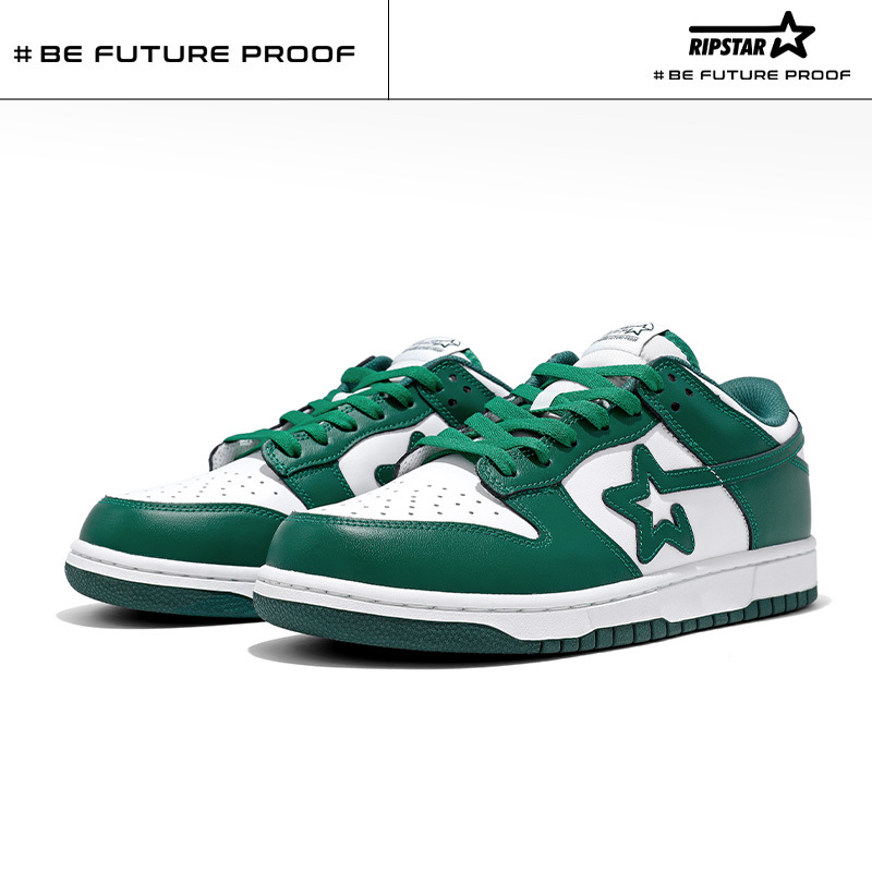 Ripstar/Explosion Star Skbd Low University Green Color Youth Couple Lace-Up Casual Shoes Sneakers Board Shoes