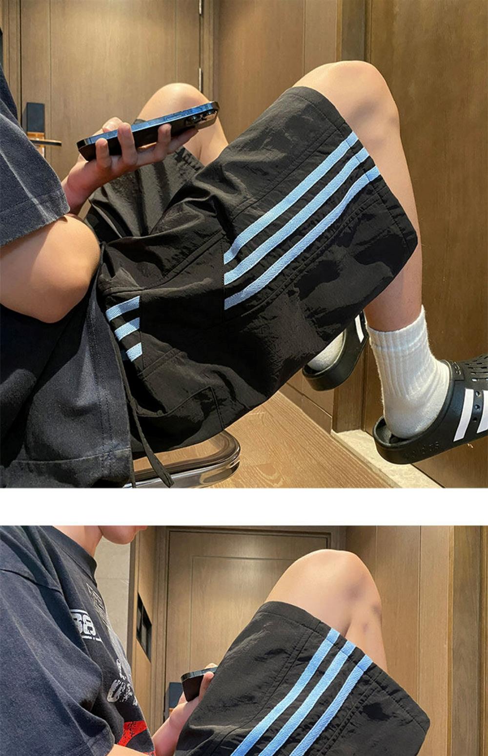 Ice Silk Shorts for Boys, Summer Trendy Brand Children's Outdoor Sports Pants, Loose Quick-Dry Five-Point Pants for Students and Teenagers — 39