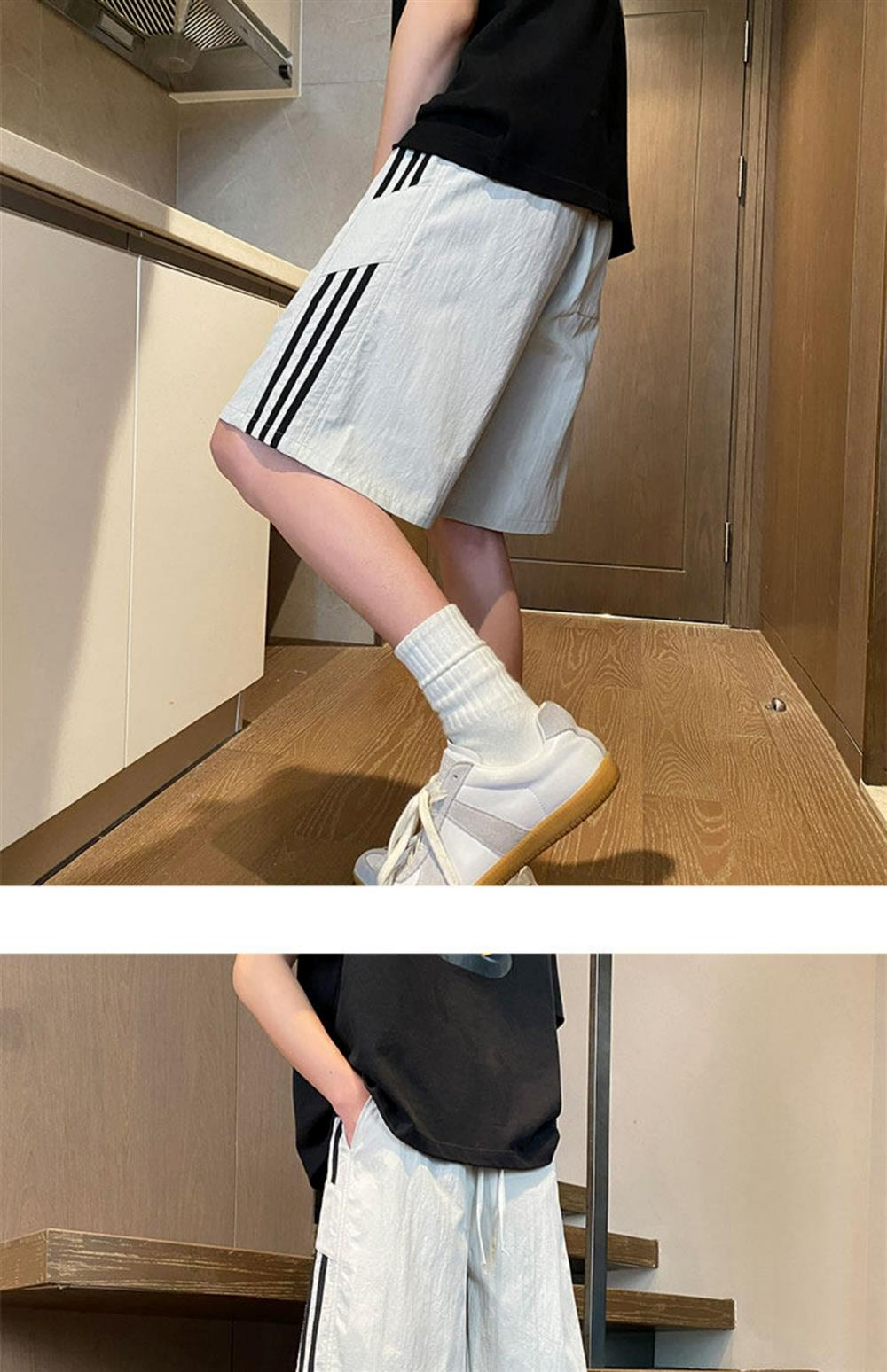 Ice Silk Shorts for Boys, Summer Trendy Brand Children's Outdoor Sports Pants, Loose Quick-Dry Five-Point Pants for Students and Teenagers — 9