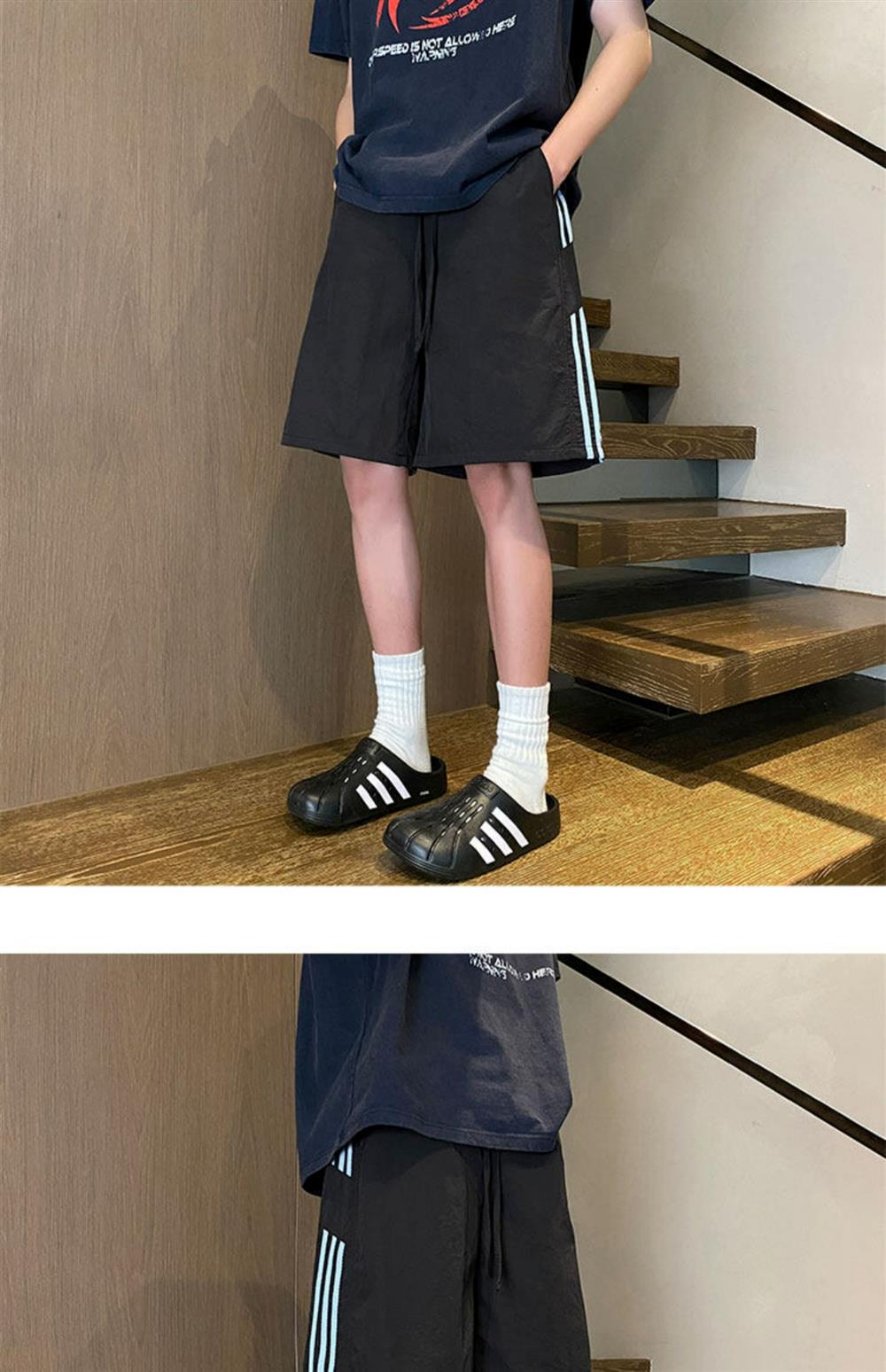 Ice Silk Shorts for Boys, Summer Trendy Brand Children's Outdoor Sports Pants, Loose Quick-Dry Five-Point Pants for Students and Teenagers — 35