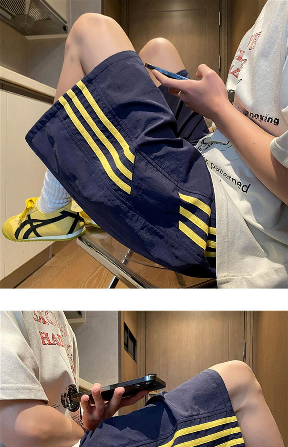 Ice Silk Shorts for Boys, Summer Trendy Brand Children's Outdoor Sports Pants, Loose Quick-Dry Five-Point Pants for Students and Teenagers — 29