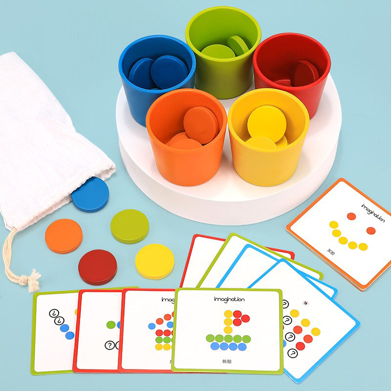 Baby Color Recognition Classification Cup Children pairing cognitive training instruction Mon's early education puzzle toy 1 - 12 years old
