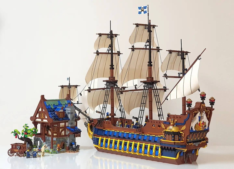 Pirates of the Caribbean 5763 Particle Boat Model High Difficulty Building Block Toy Educational Gift Hot Sale