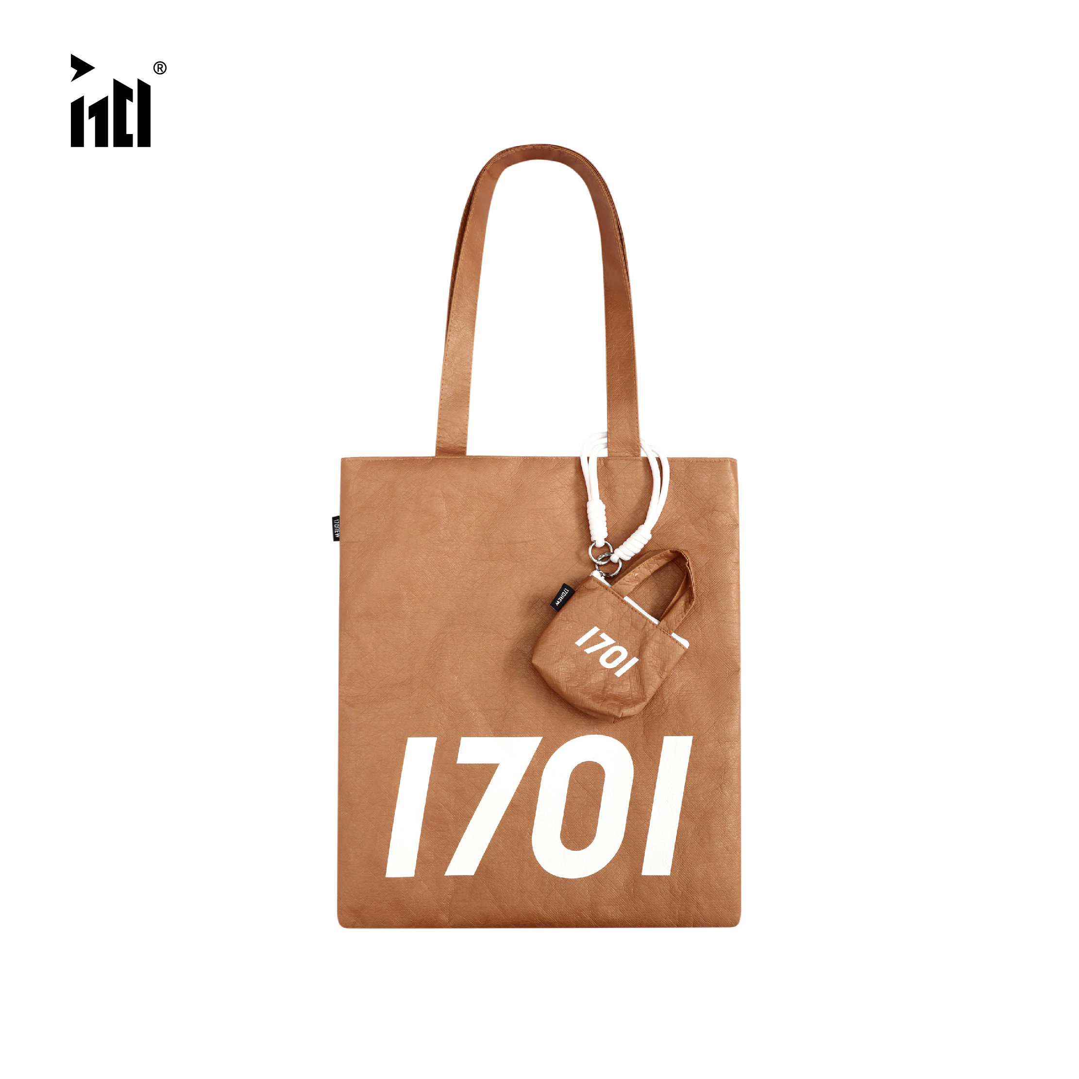 1701 Original Eco Tyvek Large Shoulder Tote Bag, Unisex Commuter Carryall - Thumbnail 3