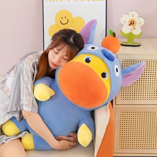 Grande poupée capybara lulu en peluche, jouet mignon de dessin animé pour fille, poupée endormie, oreiller pour enfants, cadeau pour fille