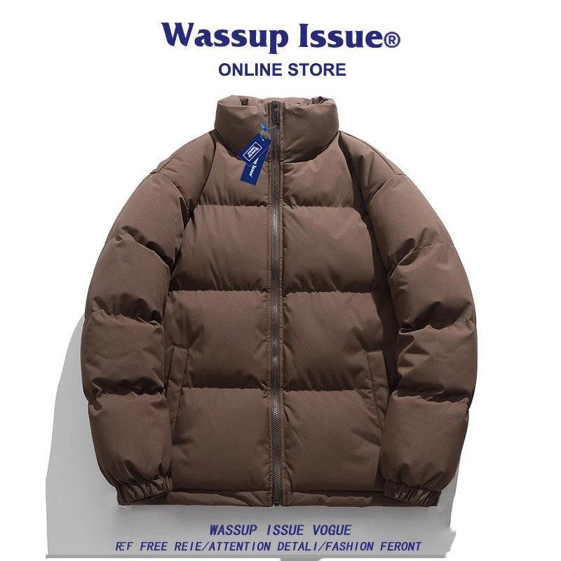 Wassup Issue American-Style down Cotton Jacket Men's Puffer Jacket 2025 New Loose Trendy Brand Cotton Jacket for Men