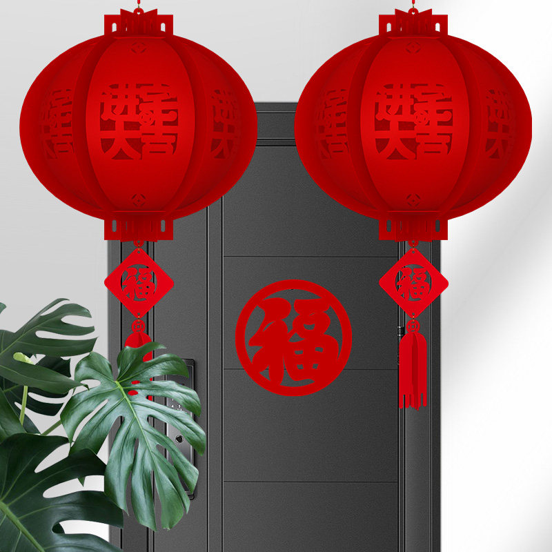 2026年春节门口一对红灯笼装饰挂件要怎么选才更有年味？
