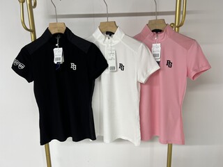 23101 super leaky korean style golf short-sleeved men's and women's t-shirts ultra-thin quick-drying breathable summer stand-up collar half zipper