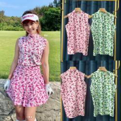 D010 일본 유행 브랜드 골프 의류 여성 민소매 티셔츠 스포츠 편안한 캐주얼 여름 새로운 스타일