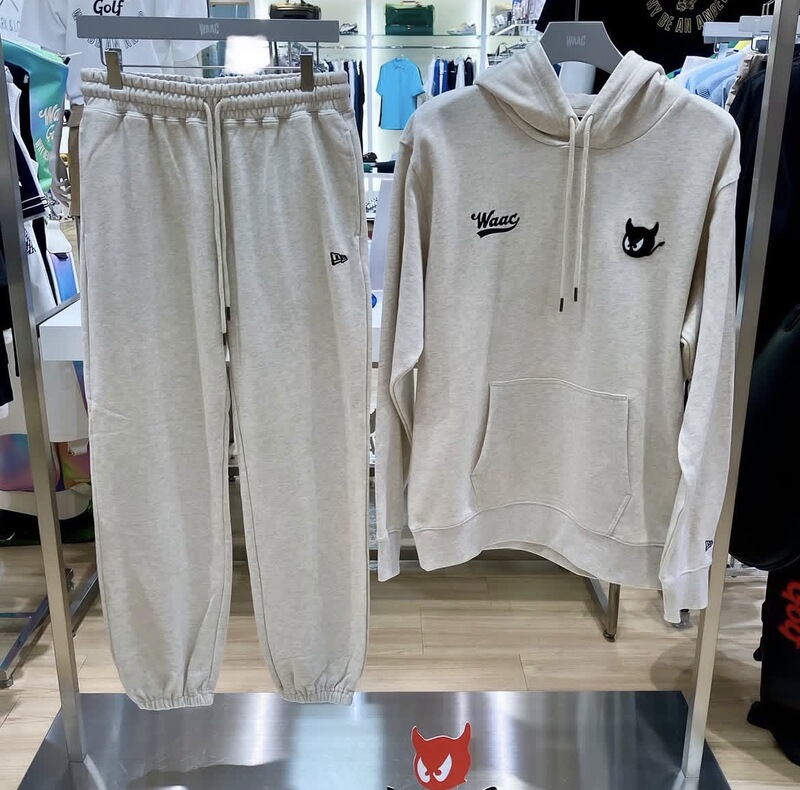 23108 Export Japanese Co-Branded Golf Clothing for Men and Women, Couple's Hooded Sweatshirt and Long Pants Set with Elastic Waist