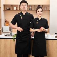 Черная футболка, фартук, короткий рукав