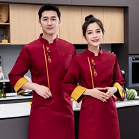 Красный лонгслив, фартук